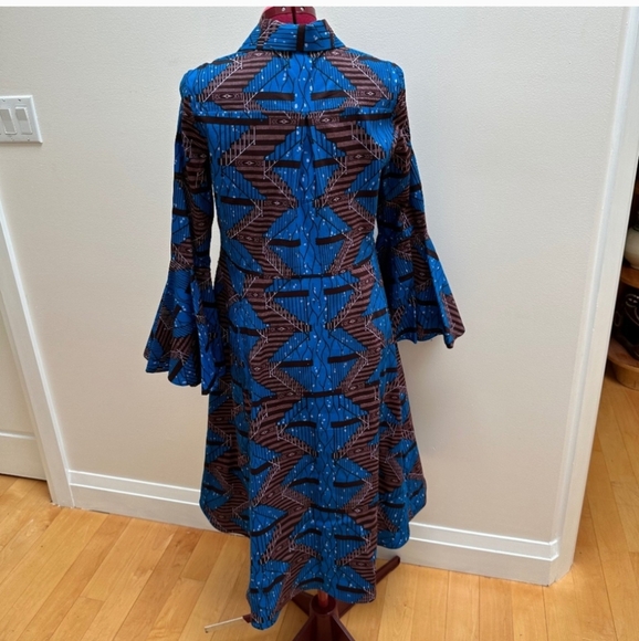 Women's Cotton Shirt Dress by New York Designer 'Demestik' Sz. M - Picture 2 of 7